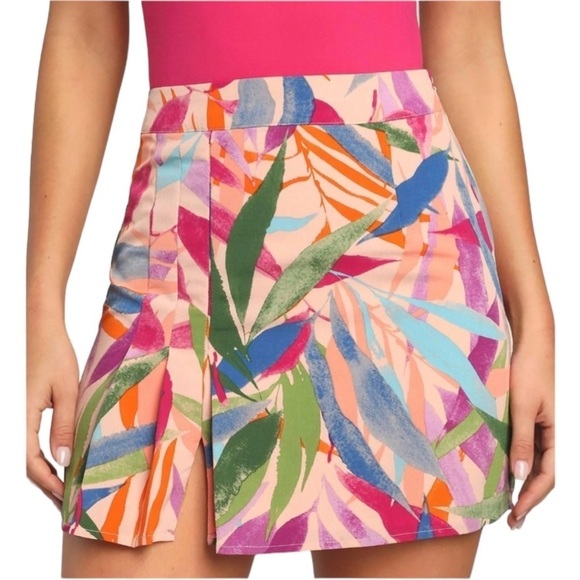 Sage Dresses & Skirts - 🌺SAGE the LABEL Havena Lady Pleated Tropical Print Lined Skirt Size Small🌺